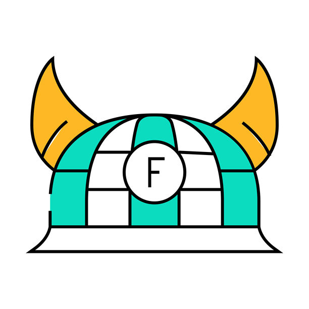 风扇帽子图标彩色插图图片下载