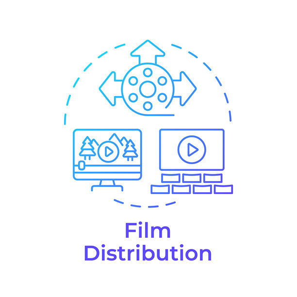 电影发行多色概念图标图片下载