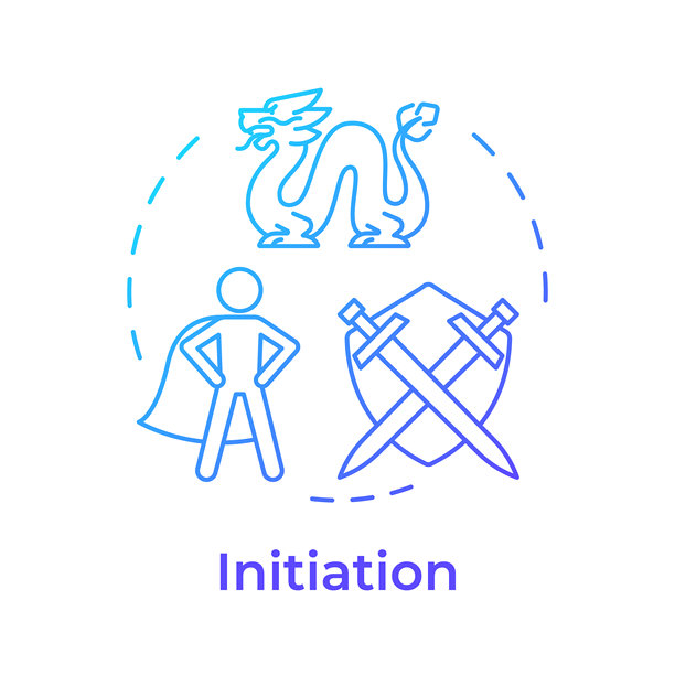 旅程故事起始多色概念图标图片下载