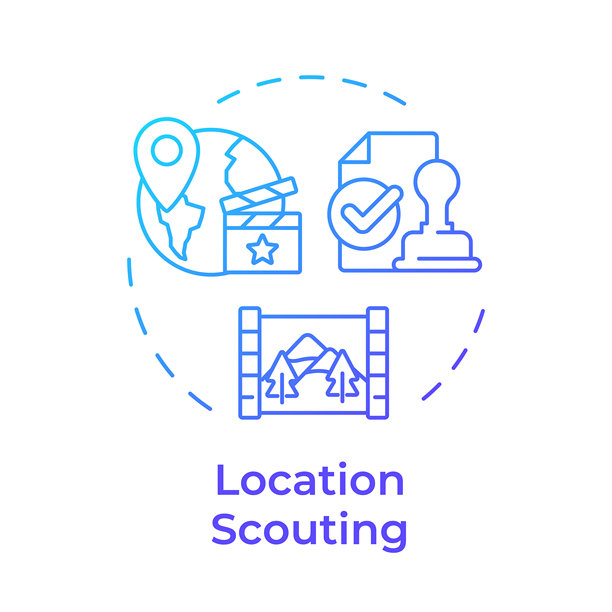 地点侦察多色概念图标图片下载