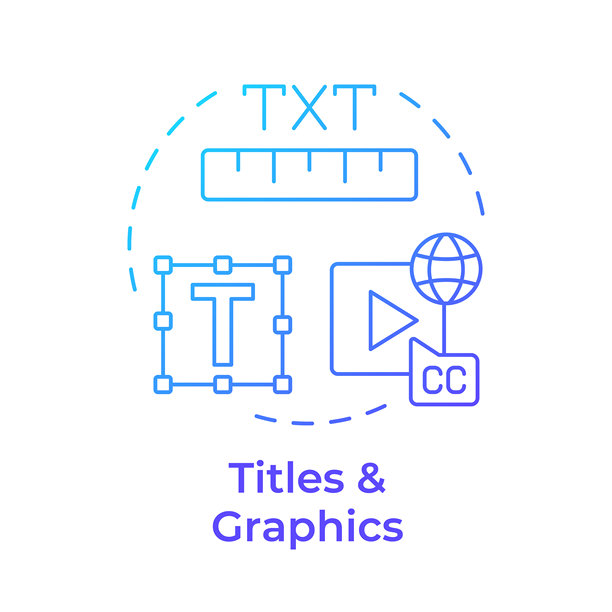 标题和图形多色概念图标图片下载