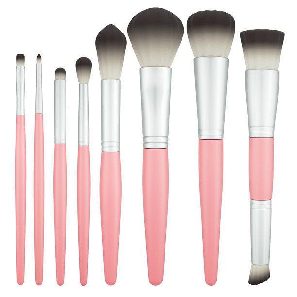 油漆刷集，美容配件和化妆品，3d插图图片下载