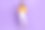 甜美可爱的女孩全身照片穿着橙色运动衫微笑着走孤立的紫色背景图片下载