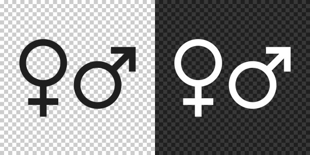性别符号。空白背景上的设计图标图片下载