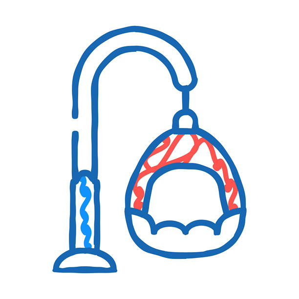 吊椅设计家具图标涂鸦插画图片下载