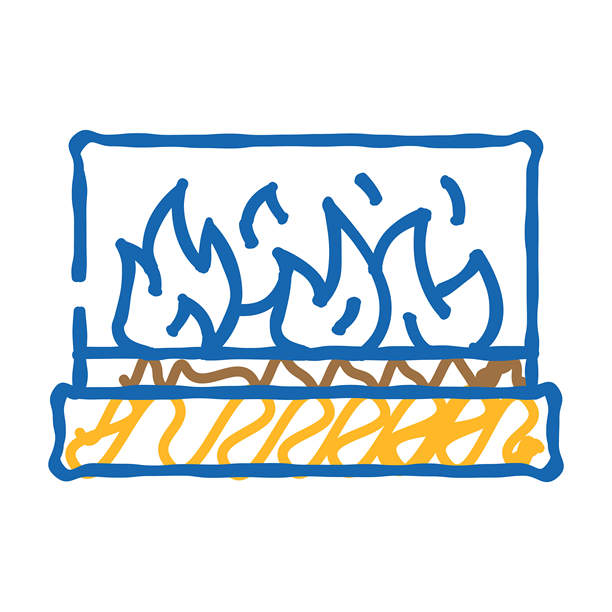 酒精设计壁炉图标涂鸦插图图片下载