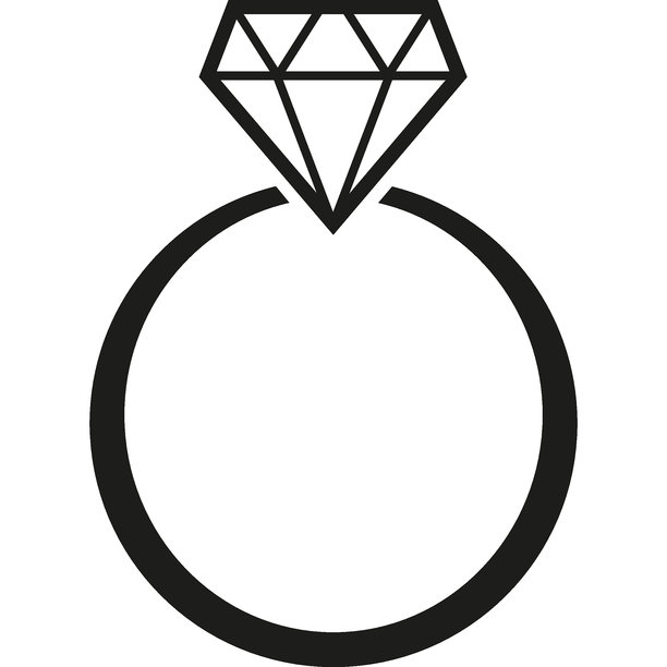 带钻石图标的结婚戒指图片下载