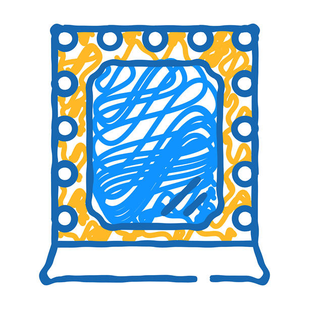 镜子造型师图标涂鸦插图图片下载