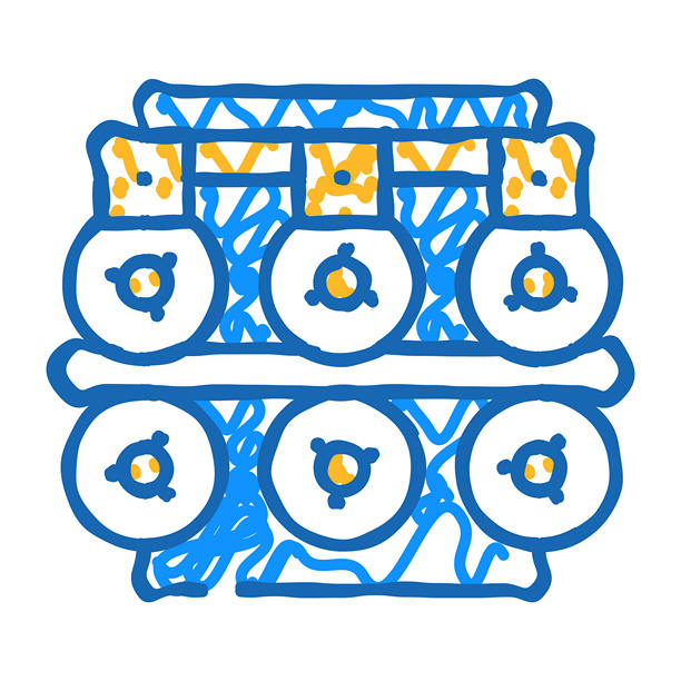 金属表制作行业机器图标涂鸦插画图片下载