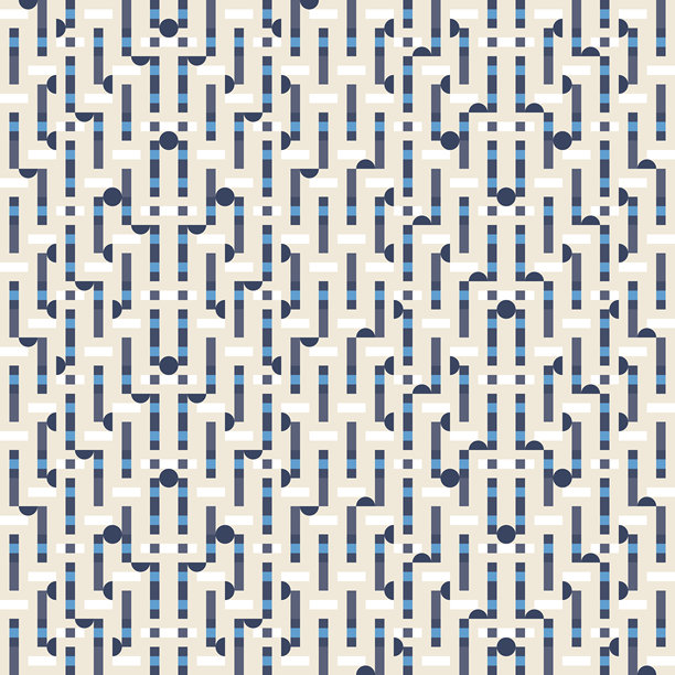 现代几何无缝矢量图案与平铺形状的香草背景。图片下载