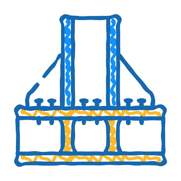 基础金属框架图标涂鸦插图图片下载