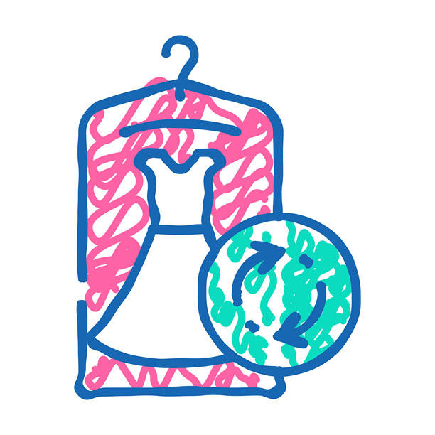 服装租赁服务图标涂鸦插图图片下载