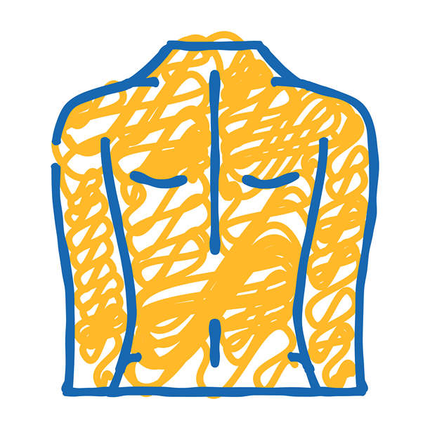 背部按摩图标涂鸦插图图片下载