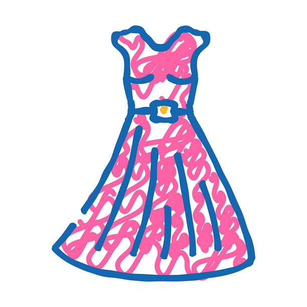 服装造型师图标涂鸦插画图片下载