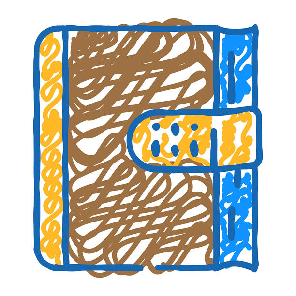 密码日记图标涂鸦插图图片下载