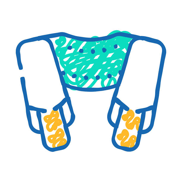 指压按摩图标涂鸦插图图片下载