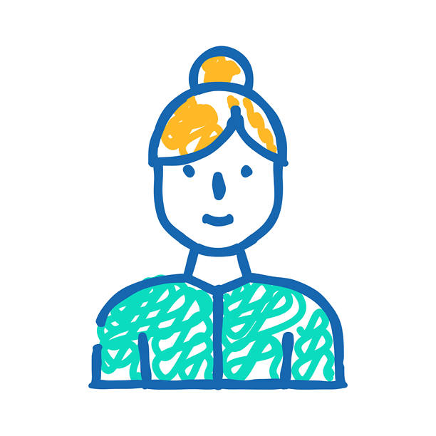 积极身体女性形象涂鸦插画图片下载