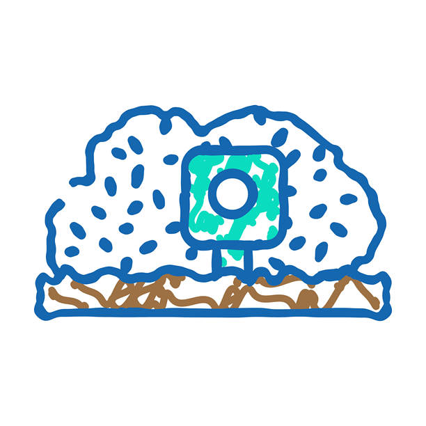 照片陷阱小工具图标涂鸦插图图片下载