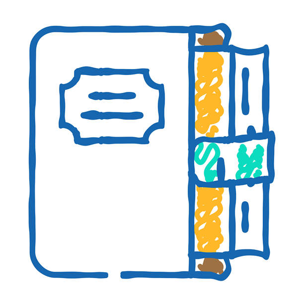 日记与封面图标涂鸦插图图片下载