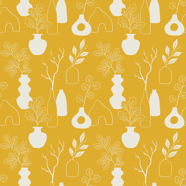 花瓶和落叶的图案图片下载