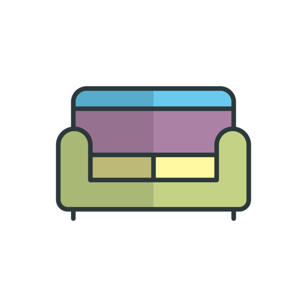 沙发家具图标矢量设计模板简单而现代图片下载