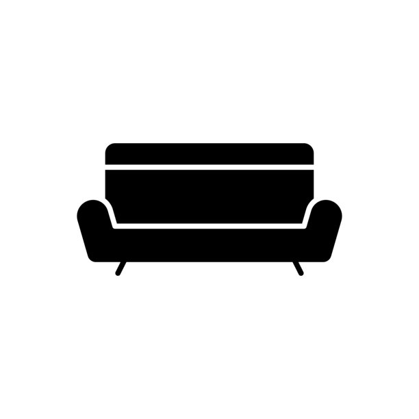 沙发家具图标矢量设计模板简单而现代图片下载