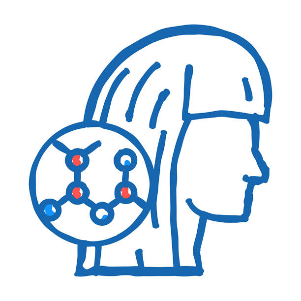 肌酸或其他头发化学品图标涂鸦插图图片下载