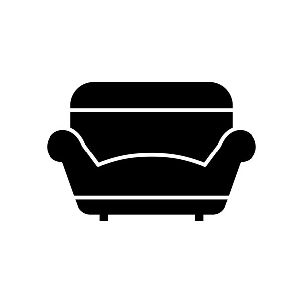 沙发家具图标矢量设计模板简单而现代图片下载