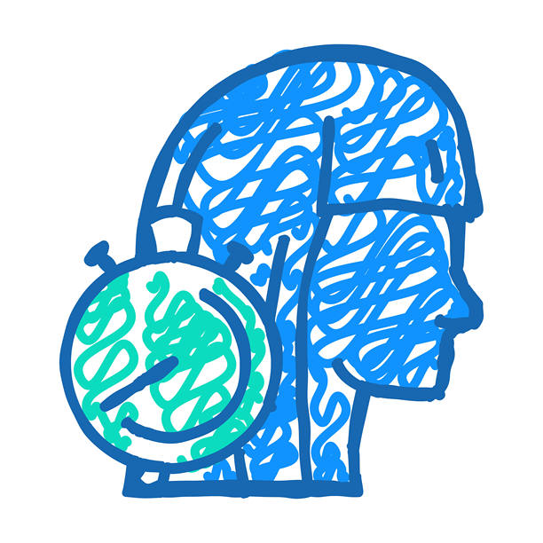 治疗时间在沙龙图标涂鸦插图图片下载