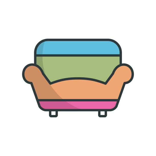 沙发家具图标矢量设计模板简单而现代图片下载