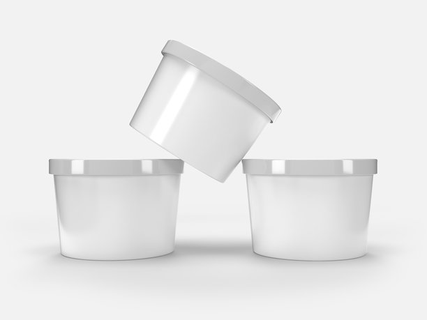 冰淇淋桶现实的空白模型食品容器空的品牌介绍冰淇淋，食品，饮料，蛋黄酱或酸奶桶图片下载