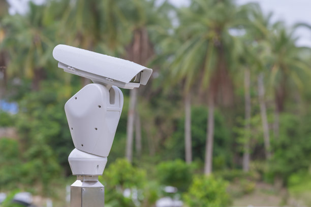 在线安全闭路电视监控系统的房子。图片下载