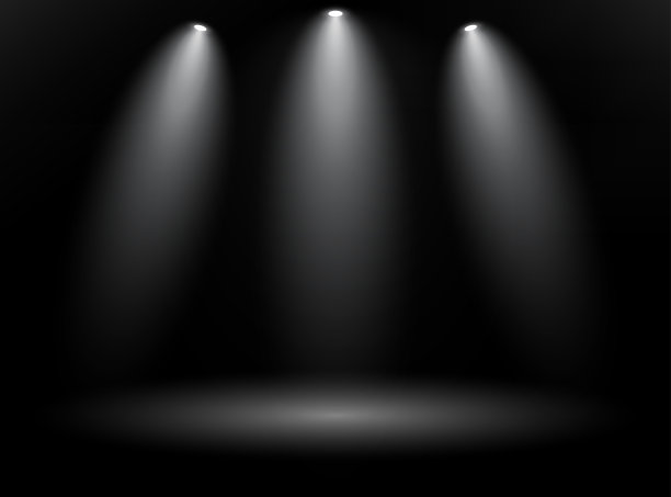 黑色聚光灯背景。在网站上销售产品的空间。矢量插图。图片下载