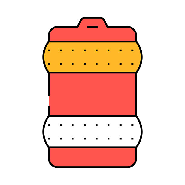 车位垫车库工具图标彩色插图图片下载