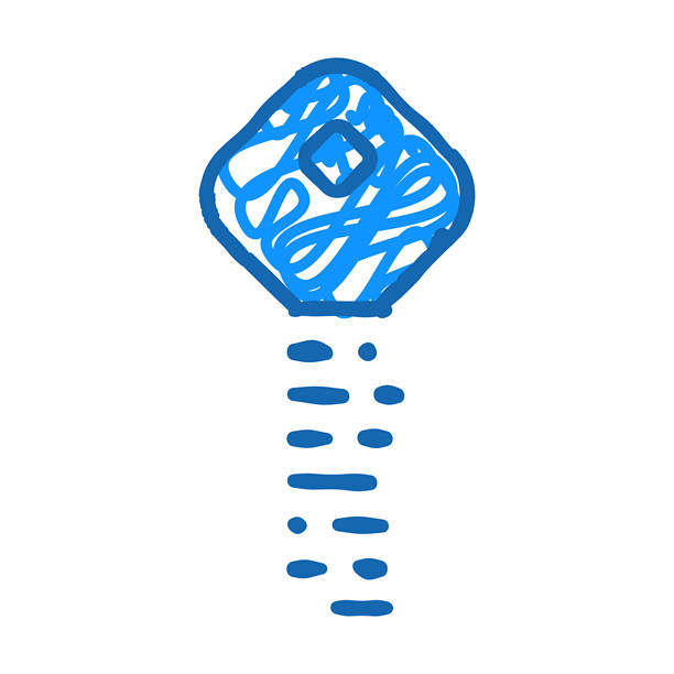 数字钥匙图标涂鸦插图图片下载