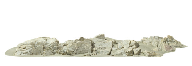 全景自然岩石切割景观白色背景3d渲染图片下载