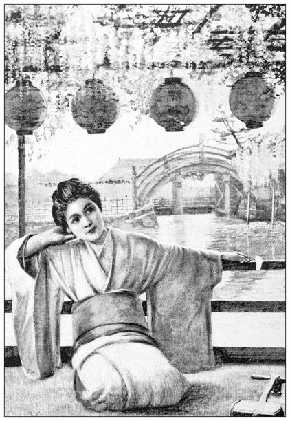 古董形象:日本，女人图片下载