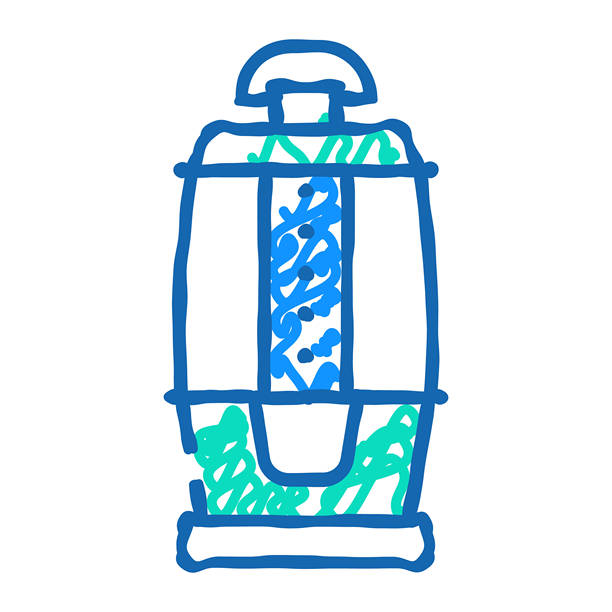 Led电子灯图标涂鸦插画图片下载