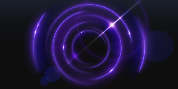 抽象紫光耀斑球辉光效果图片下载