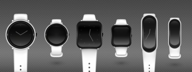3d智能手表与带隔离矢量模型图片下载