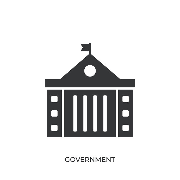 政府象形固体图标。固体图标，可以应用在任何地方，简单，像素完美和现代风格图片下载