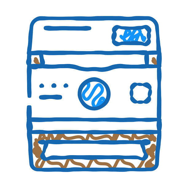 照片相机复古小工具图标涂鸦插图图片下载