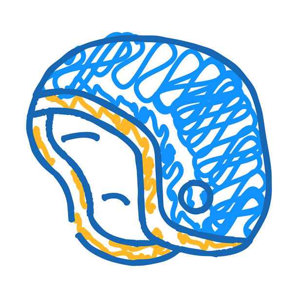 开放式头盔摩托车图标涂鸦插图图片下载