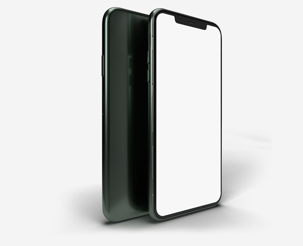 现代智能手机模型，带有空白屏幕展示，设备屏幕。用于展示品牌、企业形象、广告、全球商业品牌形象、网站设计和应用的模板。图片下载