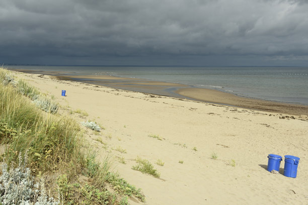 暴风雨中的海滩图片下载