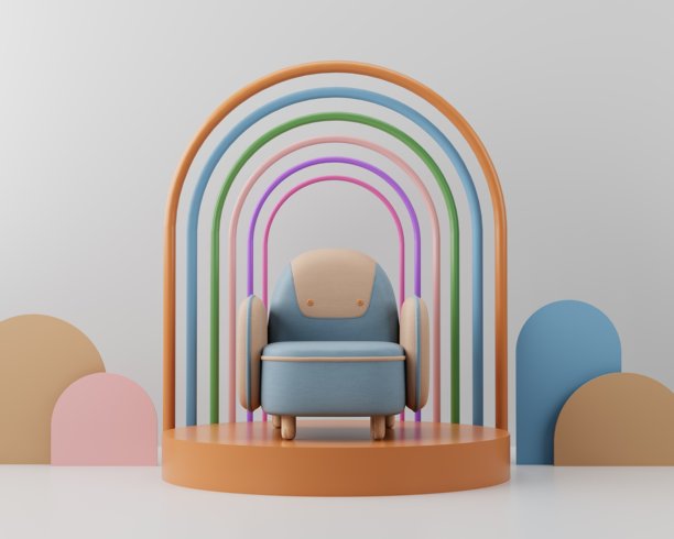 现代客厅中的扶手椅图片下载