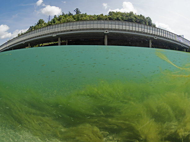 瑞士卢塞恩的瑞乌斯河上下图片下载