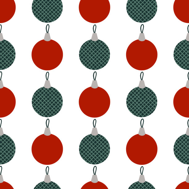 美丽而节日气氛浓厚的装饰品图案，完美适用于季节性家居装饰和庆祝活动图片下载