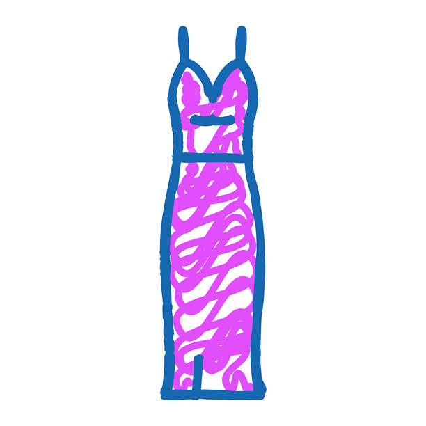 低腰婚纱图标涂鸦插图图片下载