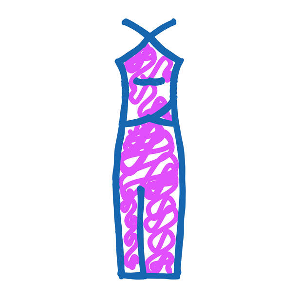 吊带婚纱图标涂鸦插图图片下载